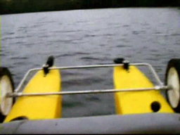 Front view of Jim's motorized fishing kayak